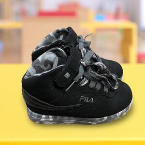 Fila Vulc 13 Mid Plus Black Camo Sneakers Shoes Toddler Boys Size 10